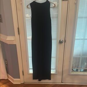 Boston Proper Black Sheath Maxi Dress Sleeveless